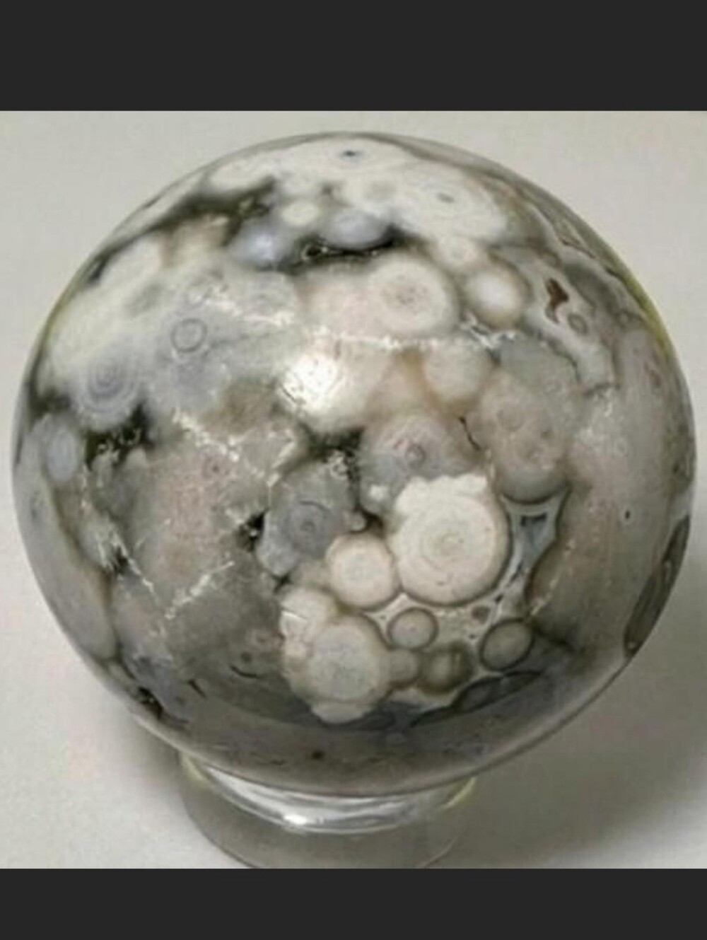 Rare HG 8th Vein Ocean Jasper Crystal Sphere✨️New Old Stock✨️Marovato Madagascar - Picture 4 of 12
